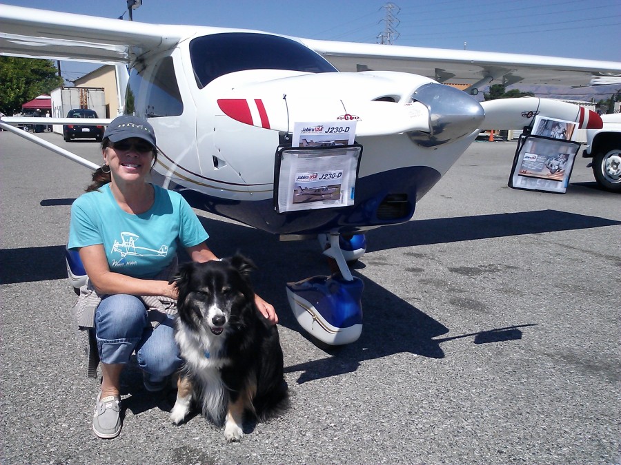 Meta Slider - HTML Overlay - Gloria and Duchess showing off our Jabiru at KRHV Airport Days